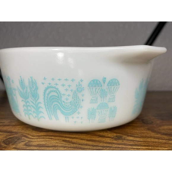 Set of 3 Vintage Pyrex Turquoise Amish Butterprint Dishes #472 #501 - Picture 16 of 16